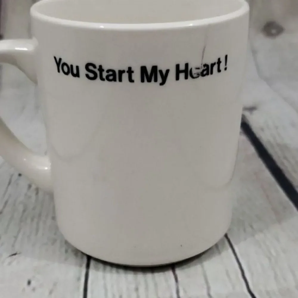 Vintage Coffee Mug EKG Love Nurse Medical